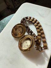 Load image into Gallery viewer, Antique Victorian Locket Book Chain Brass Necklace 18.5”
