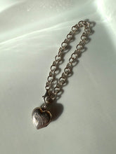 Load image into Gallery viewer, Heart Locket Sterling Bracelet 7”
