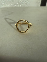 Load image into Gallery viewer, Gold Vermeil Modernist Style Ring Size 9
