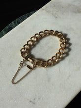 Load image into Gallery viewer, Monet Vintage Gold Plated Curb Link Bracelet 6.5”
