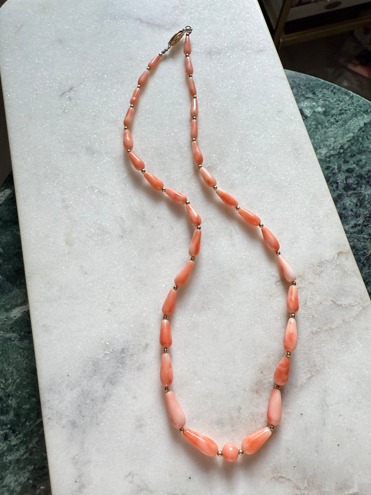 Vintage Coral Necklace 18”