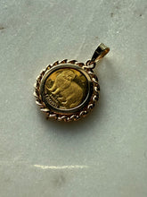 Load image into Gallery viewer, Isle of Man 1989 Crown Persian Cat 1/25th Ounce .999 Fine Gold Coin 14k Gold Pendant
