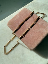 Load image into Gallery viewer, Bar Link 14k Gold Necklace 15”
