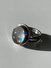 Load image into Gallery viewer, Vintage Rainbow Sterling Silver Ring Size 8
