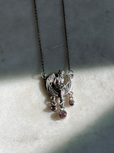 Load image into Gallery viewer, Cabochon Amethyst Witch Sterling Silver Necklace
