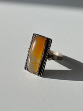 Load image into Gallery viewer, Vintage Agate Sterling Silver Ring Size 7.75
