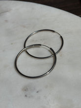 Load image into Gallery viewer, Sterling Silver Thin Hoops
