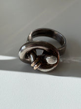 Load image into Gallery viewer, Sterling Silver &amp; 14k Gold Knot Ring Size 7.75
