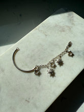 Load image into Gallery viewer, Celestial Sun &amp; Star Sterling Silver Charm Bangle Bracelet 7.5”
