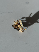 Load image into Gallery viewer, Vintage Gold Plated Butterfly Brooch
