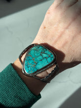 Load image into Gallery viewer, Vintage Chunky Turquoise Sterling Silver Cuff Bracelet
