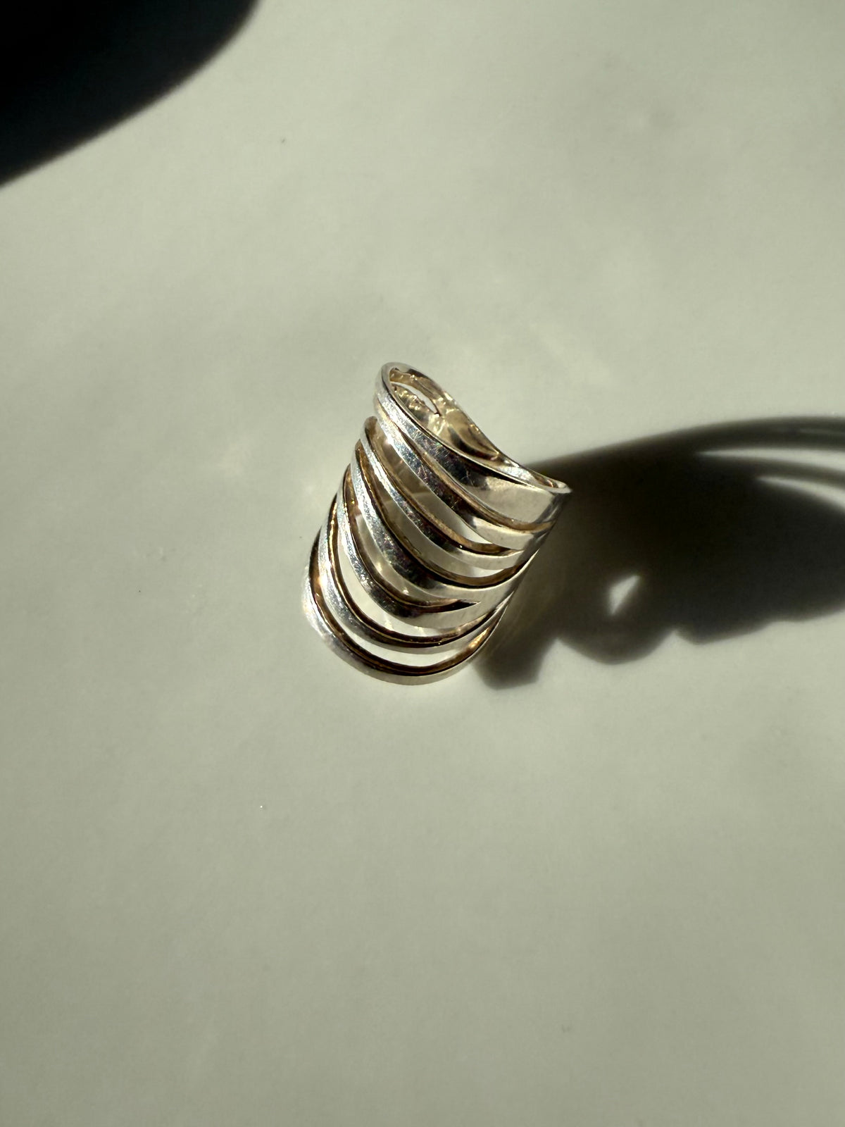 Modernist Sterling Ring Size 6.75