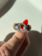 Load image into Gallery viewer, Diamond Gold Vermeil Ring Size 8.5
