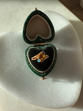 Load image into Gallery viewer, Vintage 14k Gold Opal Amethyst Citrine Ring Size 3.5
