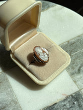 Load image into Gallery viewer, Antique Sterling Silver Cameo Shell Ring Size 5

