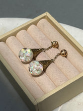 Load image into Gallery viewer, Vintage Floating Opal 14k Gold Earrings
