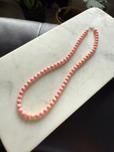 Load image into Gallery viewer, Angel’s Skin Coral Sterling Silver Necklace 18”
