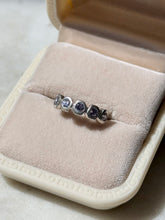 Load image into Gallery viewer, Purple Midi Sterling Silver Ring Size 2
