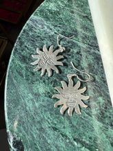Load image into Gallery viewer, Vintage Sterling Silver Sun Earrings
