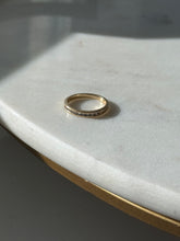 Load image into Gallery viewer, Vintage 14k Gold Natural Diamond Quarter Eternity Band Size 5
