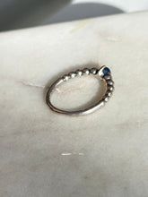 Load image into Gallery viewer, Blue Cabochon Sterling Ring Size 8
