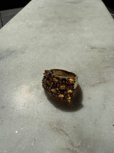Load image into Gallery viewer, Garnet &amp; Citrine Gold Vermeil Ring Size 6
