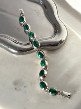 Load image into Gallery viewer, Vintage Malachite Sterling Silver Bracelet 7”
