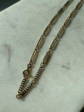 Load image into Gallery viewer, Ladder Link 18k Yellow Gold Chain 16”
