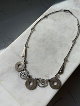 Load image into Gallery viewer, Vintage Modernist Spiral Sterling Silver Necklace 19”
