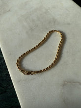 Load image into Gallery viewer, Italian Gold Vermeil Solid Rope Chain Bracelet 7.25”
