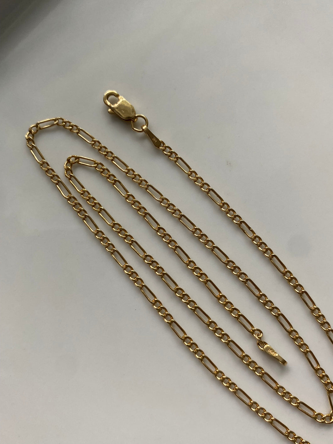 Figaro Vintage 14k Gold Necklace