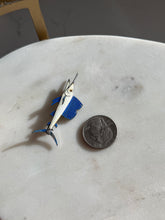 Load image into Gallery viewer, Vintage Sailfish Enamel Sterling Silver Brooch
