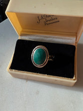 Load image into Gallery viewer, Malachite Sterling Silver Ring Size 6

