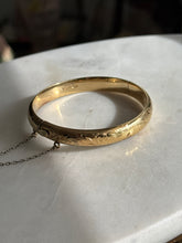 Load image into Gallery viewer, Vintage Gold Vermeil Hinged Bangle Bracelet
