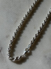 Load image into Gallery viewer, Vintage Italian Sterling Silver Rope Chain 18”
