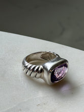 Load image into Gallery viewer, Chunky Amethyst Sterling Silver Ring Size 7
