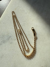 Load image into Gallery viewer, Vintage 14k Yellow Gold Rope Chain 16”
