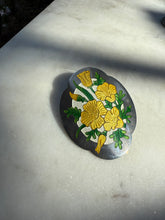 Load image into Gallery viewer, Guilloche Enamel Floral Sterling Silver Brooch
