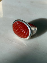 Load image into Gallery viewer, Chunky Carnelian Sterling Silver Ring Size 8
