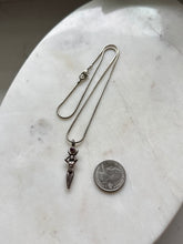 Load image into Gallery viewer, Vintage Ruby Sterling Silver Goddess Necklace
