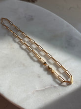 Load image into Gallery viewer, Gold Vermeil y2k Paperclip Link Chain 14.5”
