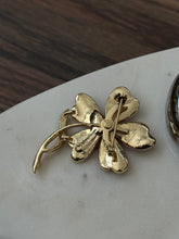 Load image into Gallery viewer, Pink Enamel Gerrys Vintage Gold Plated Flower Brooch
