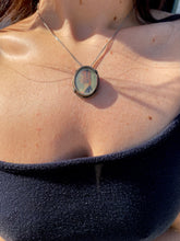 Load image into Gallery viewer, Antique Silver Enamel Painted Woman Necklace
