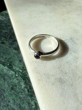 Load image into Gallery viewer, Amethyst Cabochon Sterling Silver Ring Size 8.25
