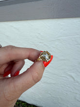 Load image into Gallery viewer, Gold Bearing Quartz 14k Gold Ring Size 7.75
