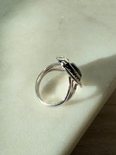 Load image into Gallery viewer, Vintage Turquoise Sterling Silver Ring Size 6.75

