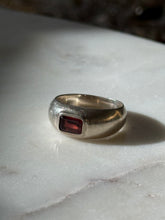 Load image into Gallery viewer, Vintage Garnet Sterling Silver Ring Size 8.75
