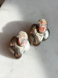 Vintage Agate Sterling Silver Earrings