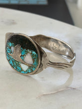 Load image into Gallery viewer, Vintage Sterling Inlay Cuff Bracelet
