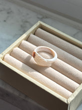 Load image into Gallery viewer, Vintage Carved Shell Feather Ring Size 5.5
